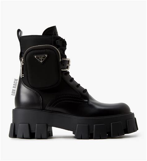 prada leather combat boots women|Prada ankle boots women's.